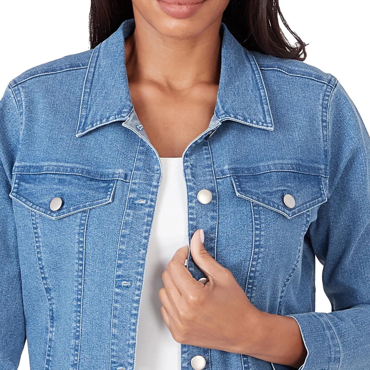 036- Ruby Road Ruffle Hem Denim Jacket