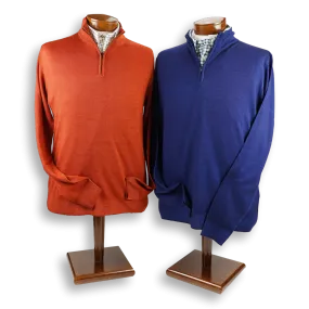 100% Merino Wool 1-Ply Quarter Zip Sweater