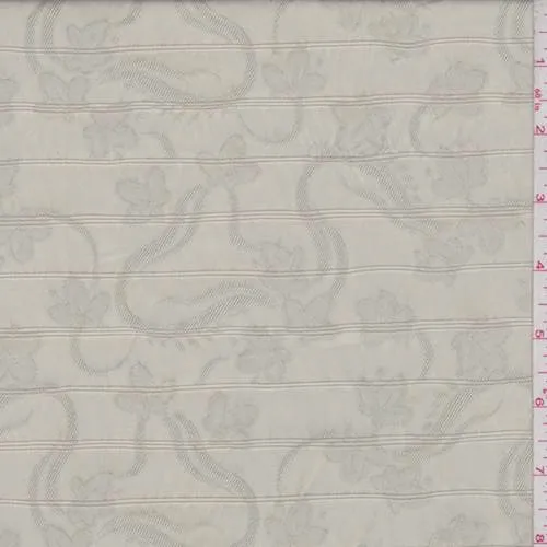 2 1/4 YD PC-Buff/Pale Sage Scroll Jacquard Fabric