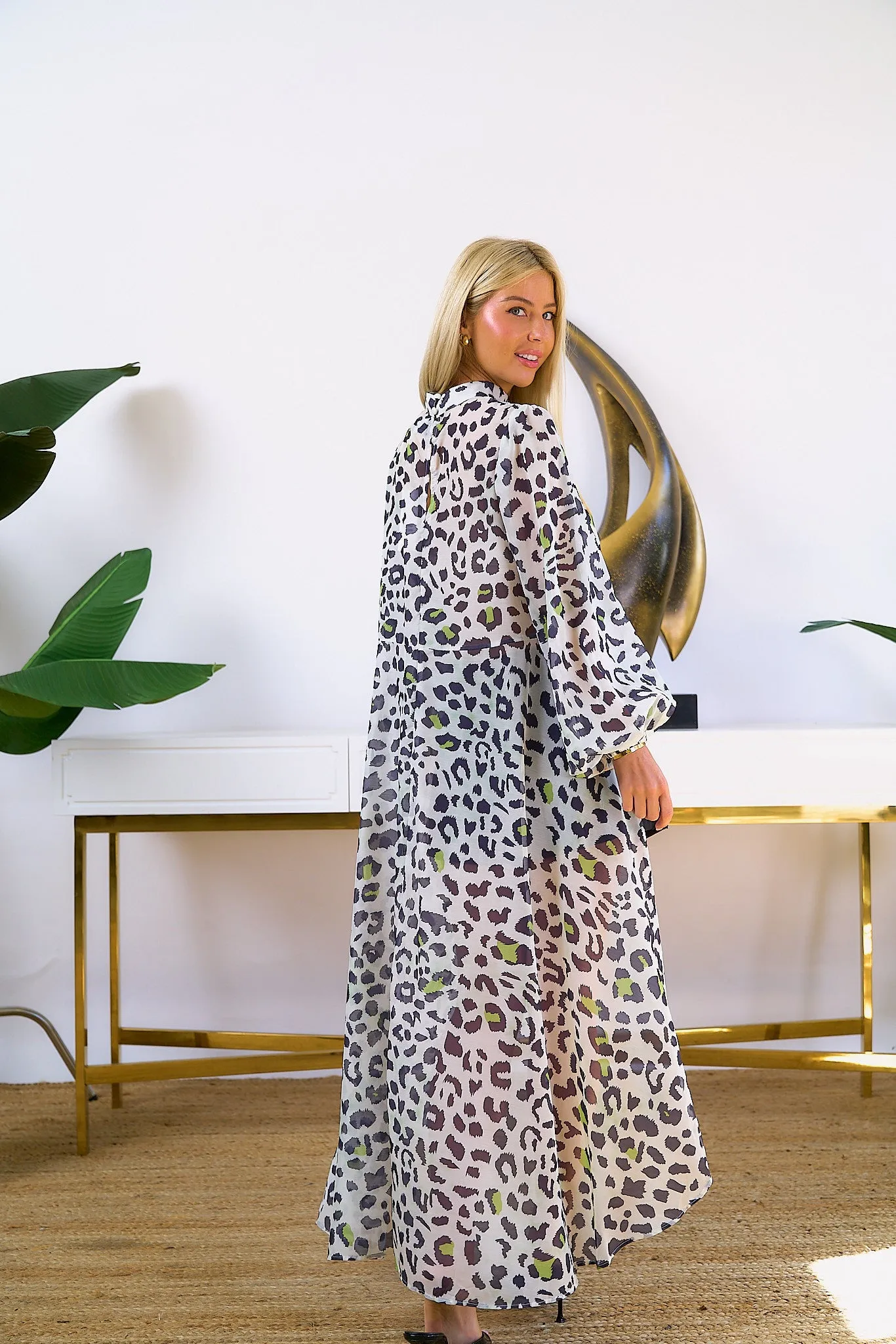 Animal Print High-Low Cape