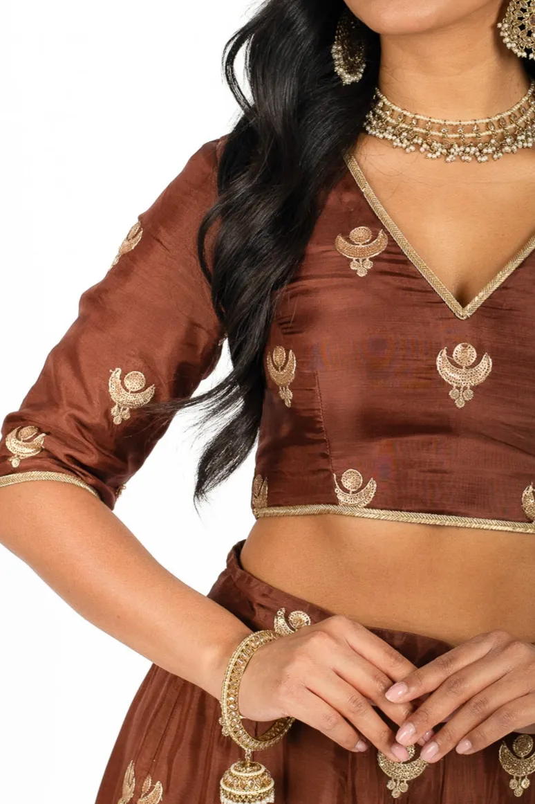 Brown Heritage Blouse