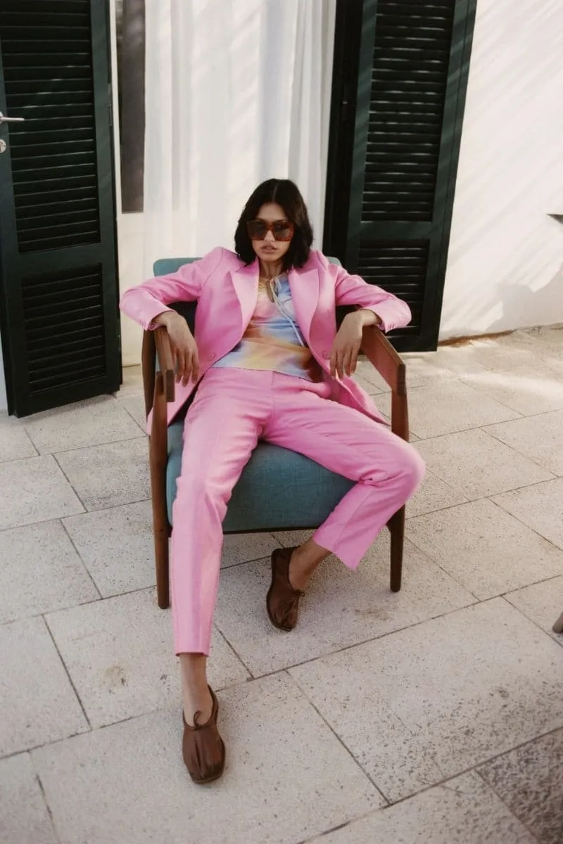 BUBBLEGUM DOUBLE-BREASTED BLAZER