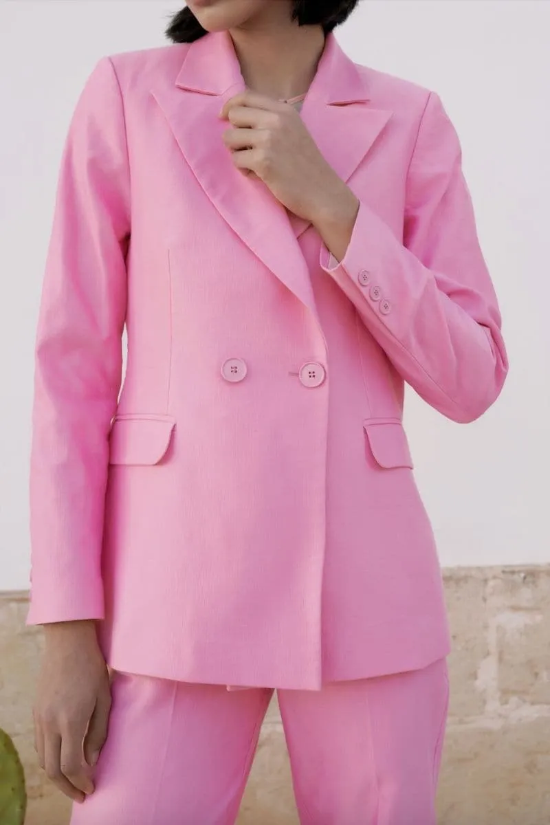 BUBBLEGUM DOUBLE-BREASTED BLAZER