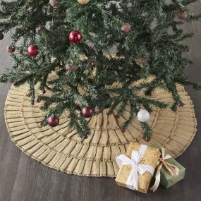 Burlap Natural Ruffled Tree Skirt 36"