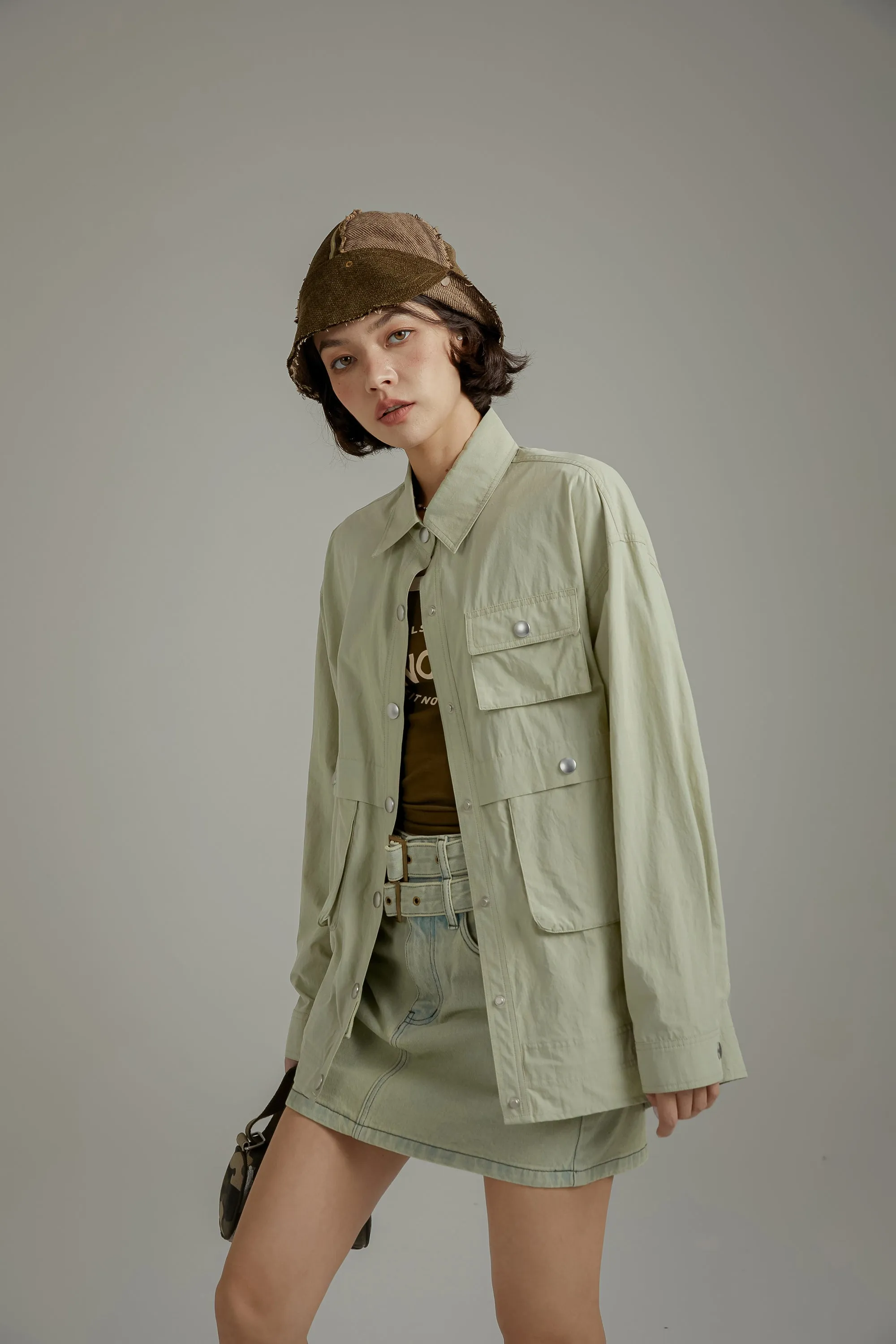 Colo Multi-Pocket Boxy Shirt Jacket