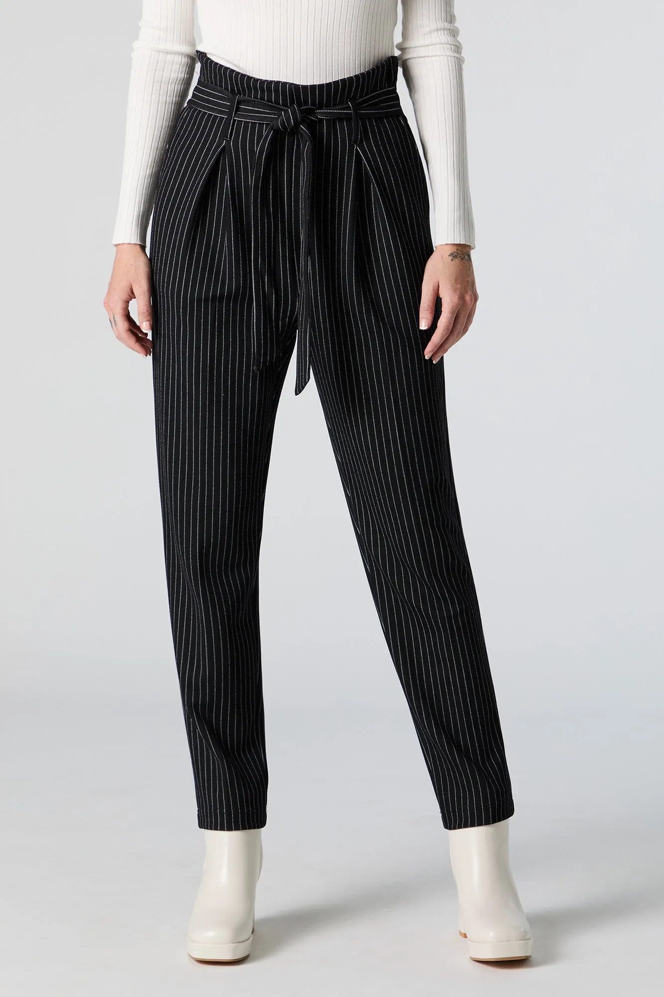 Crepe Paperbag Dress Pant