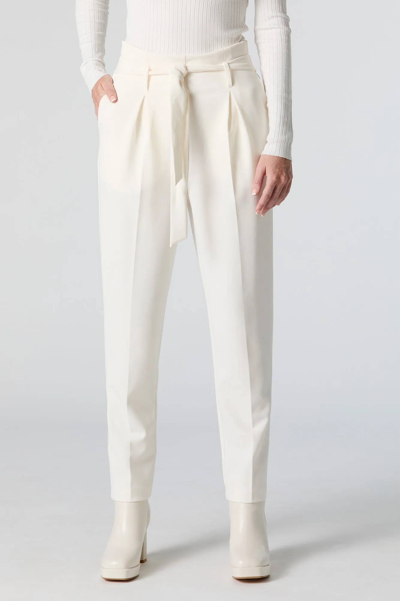 Crepe Paperbag Dress Pant