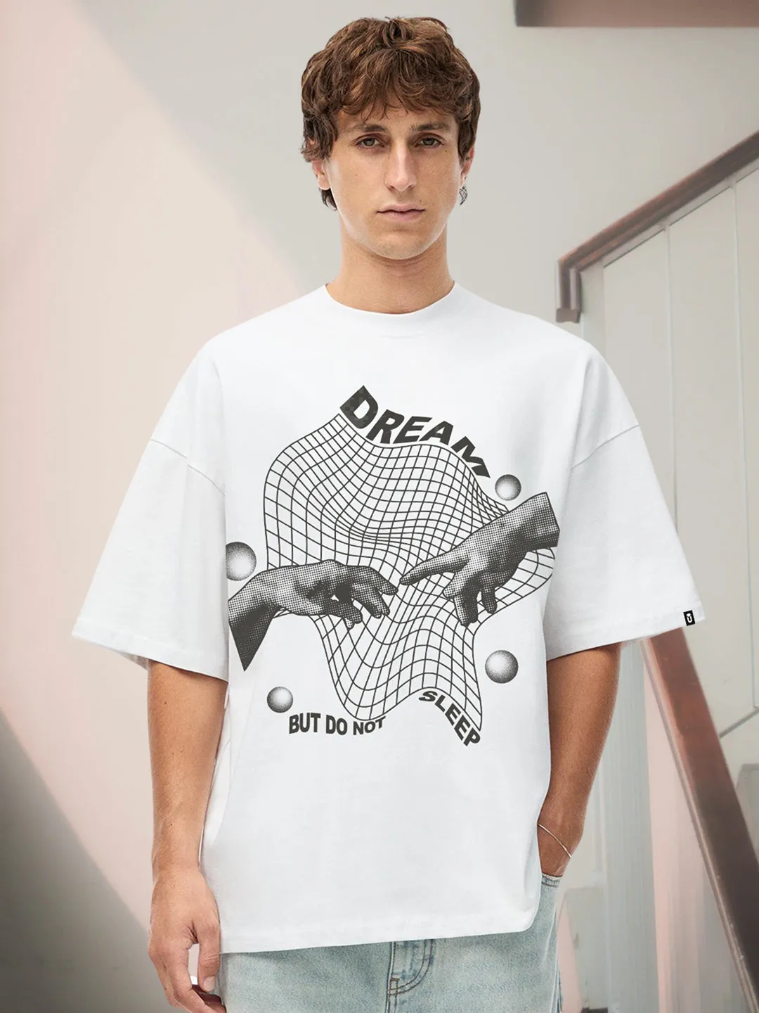 Do Not Sleep Men Oversized Printed T-Shirt