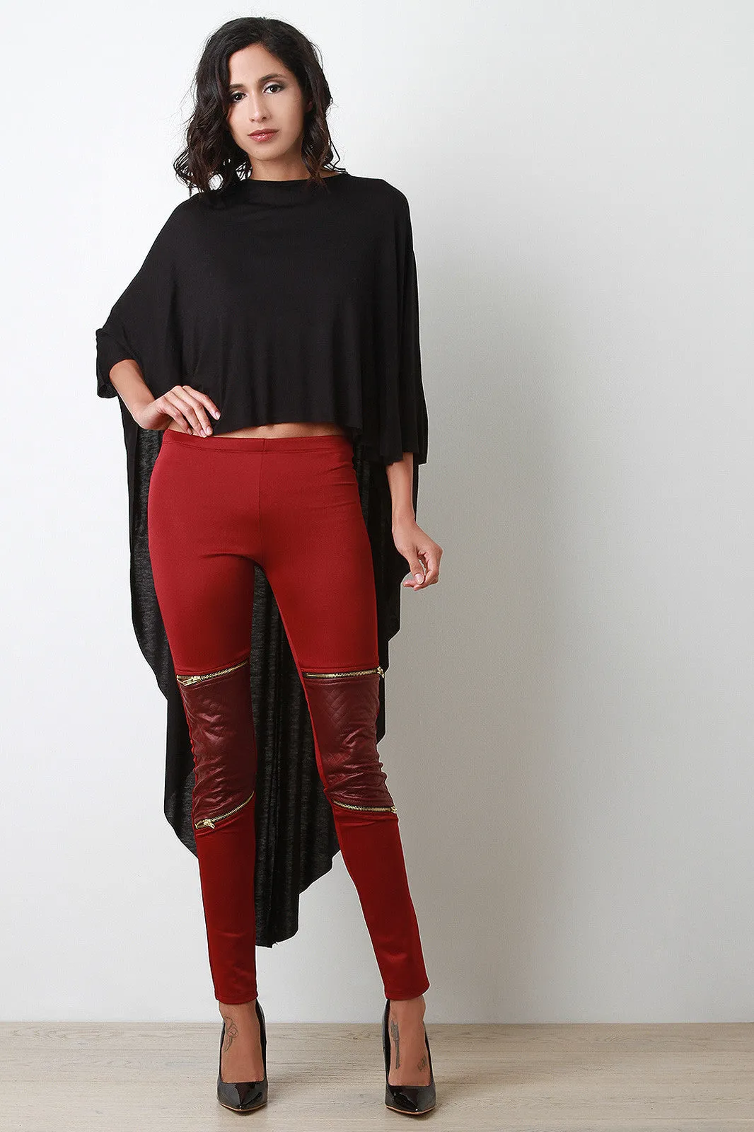 Dolman High-Low Cape Top