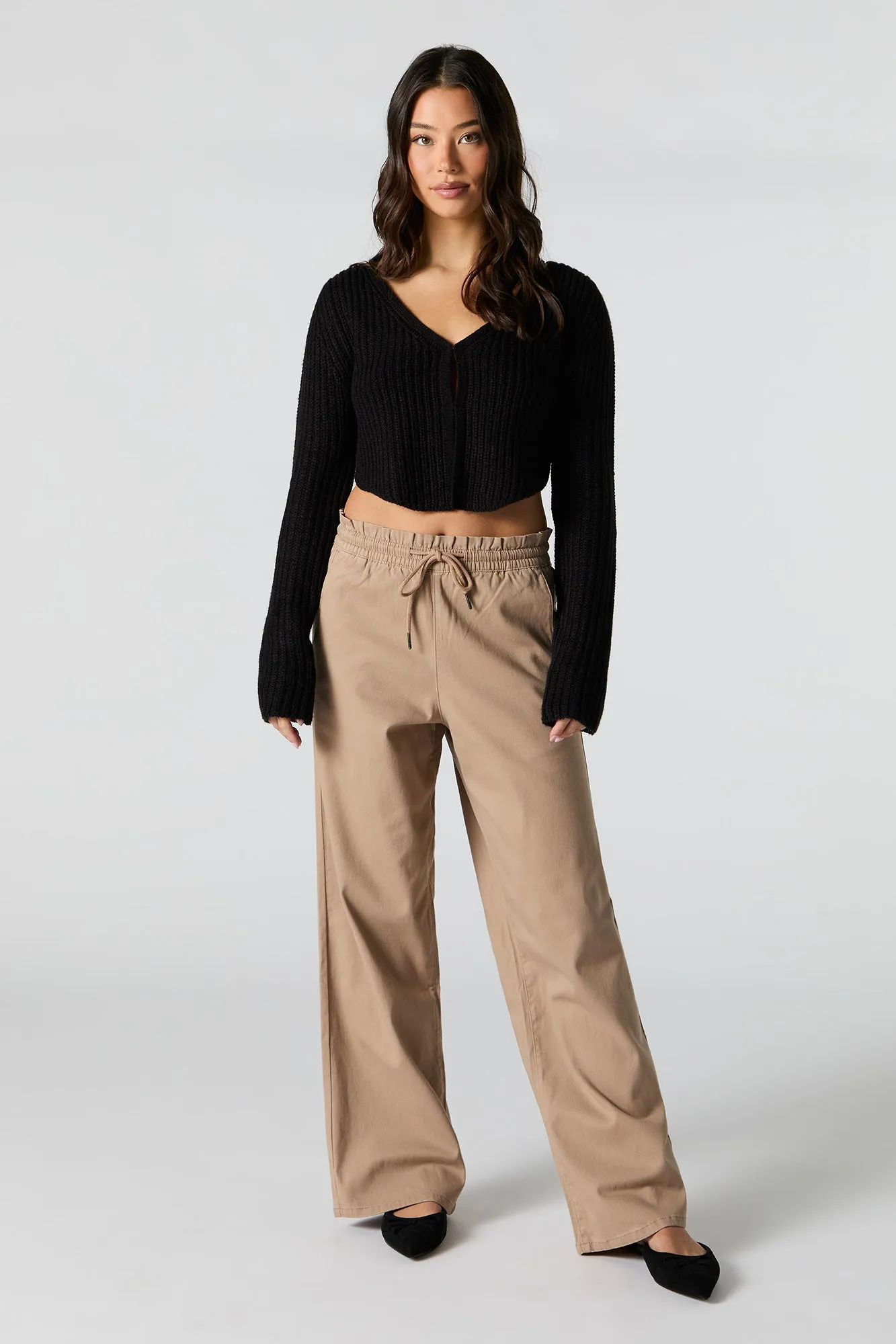 Drawstring Wide Leg Pant