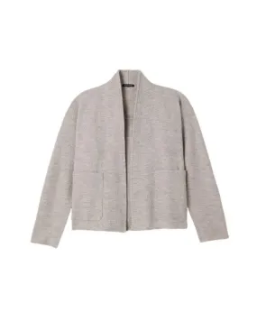 Eileen Fisher Lightweight Boiled Wool High Collar Jacket