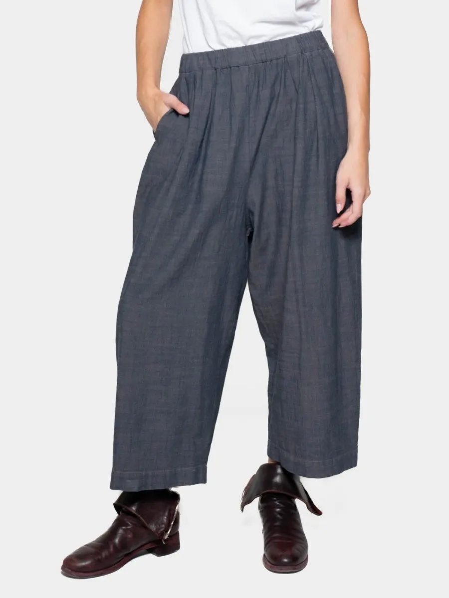 Elastic Waist Cropped Pants