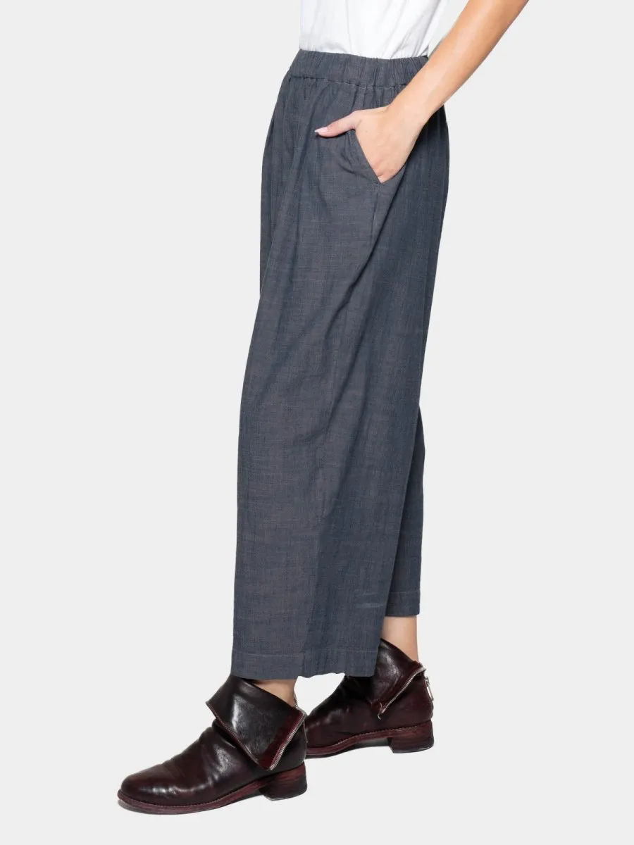 Elastic Waist Cropped Pants