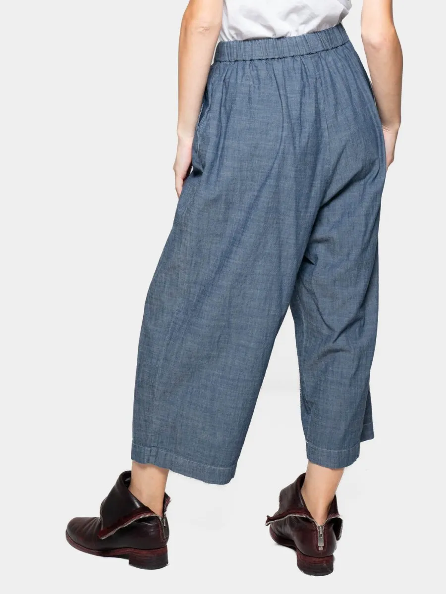 Elastic Waist Cropped Pants