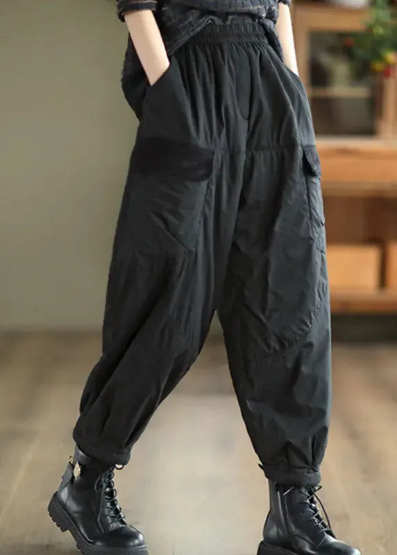 Elastic Waist Thick Fleece Pants