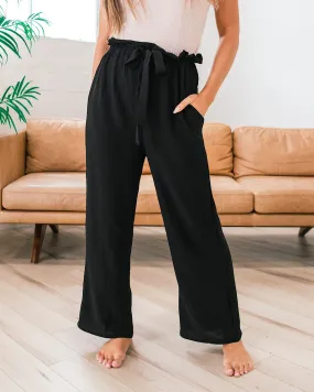 Ellen Black Paperbag Waist Pants