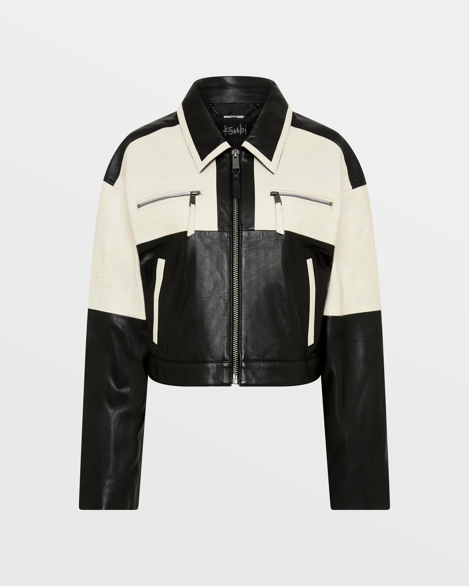 EMBLEM BOXY BIKER BLACK/WHITE