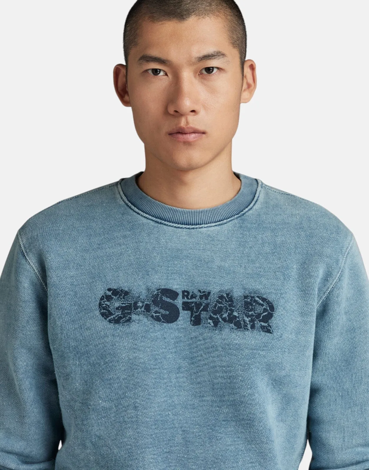 G-Star RAW Distressed Logo Sweatshirt