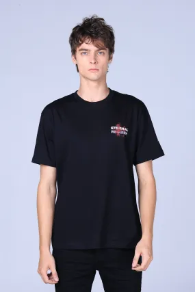 Jack Russel - Men T-Shirts - Klassik TJ-OZ18/BK Oversized Eternal Requiem Black