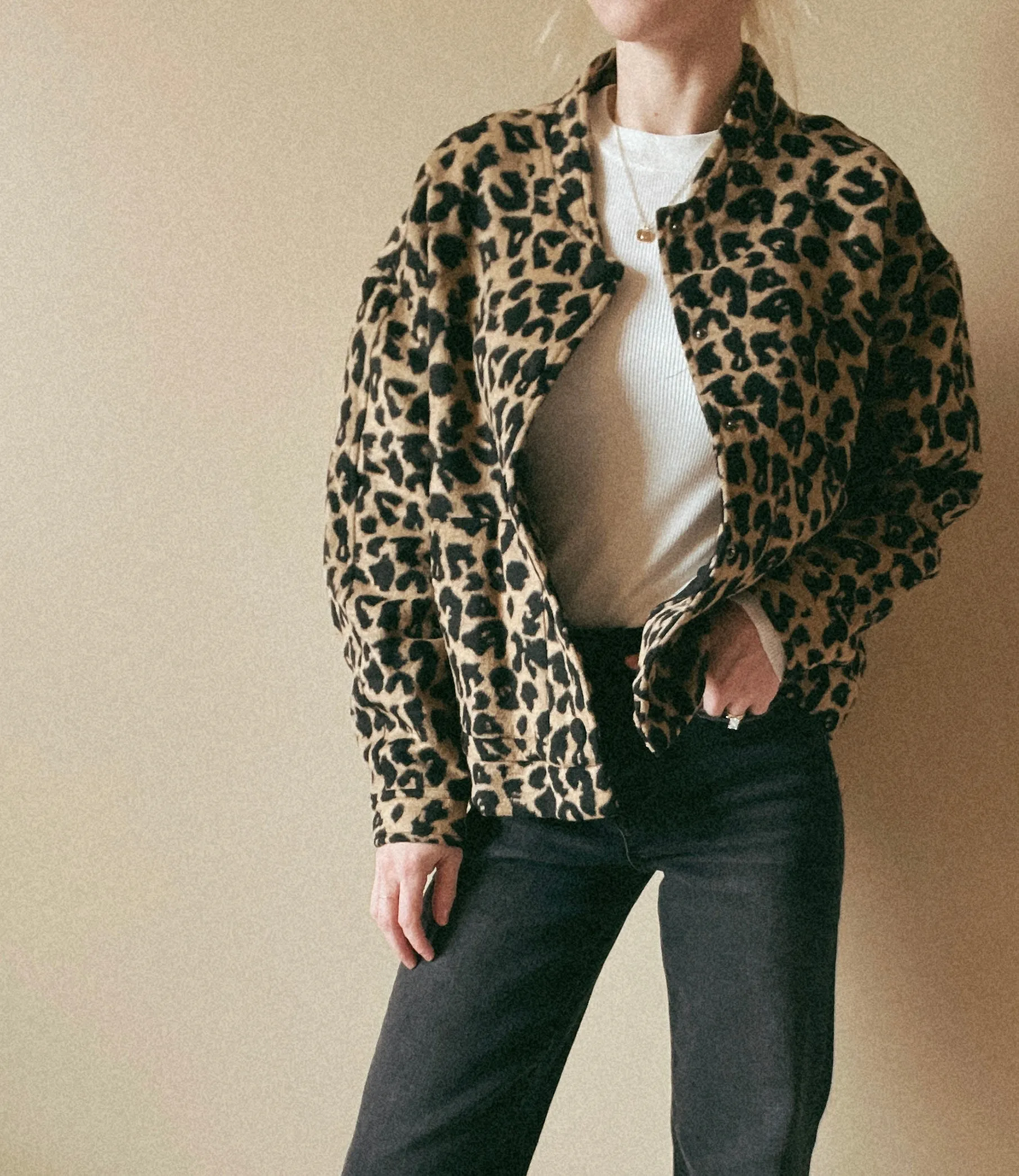 Layla Leopard Short Fur Jacket