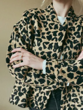 Layla Leopard Short Fur Jacket