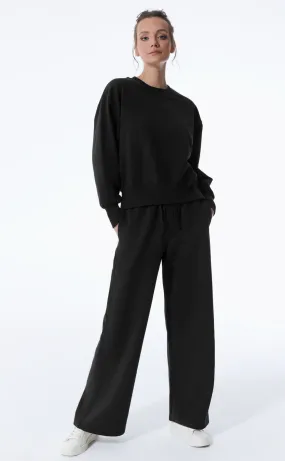 Lea Elastic Waist Pants Black