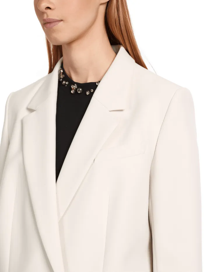 Marc Cain Collections Classic Double Breasted Blazer In Light Beige VC 34.16 W22 COL 182