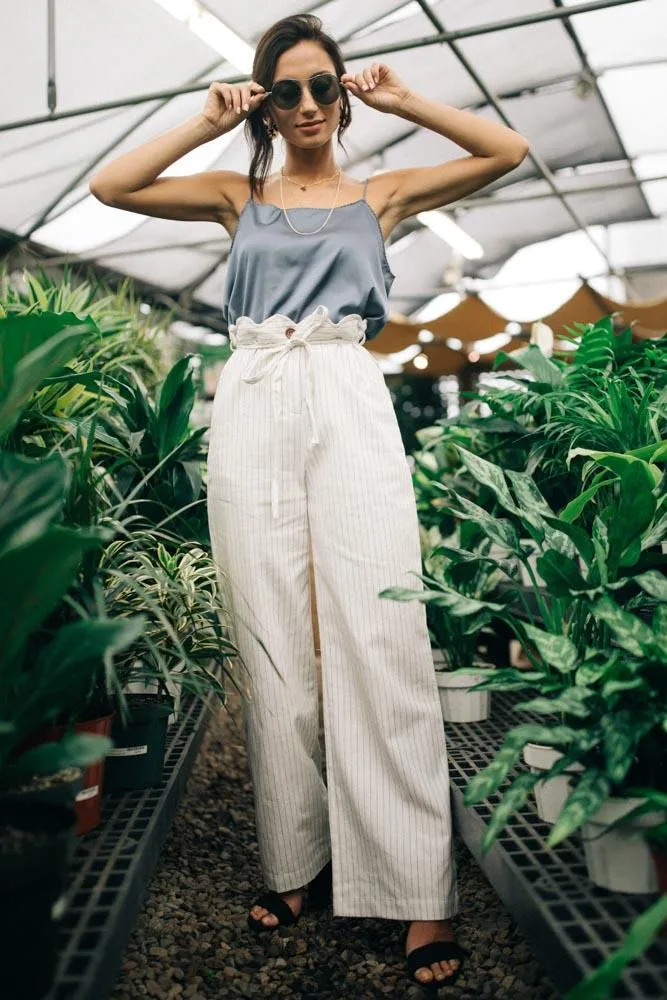 Margate Pinstripe Wide Leg Pants - FINAL SALE