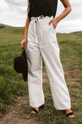 Margate Pinstripe Wide Leg Pants - FINAL SALE