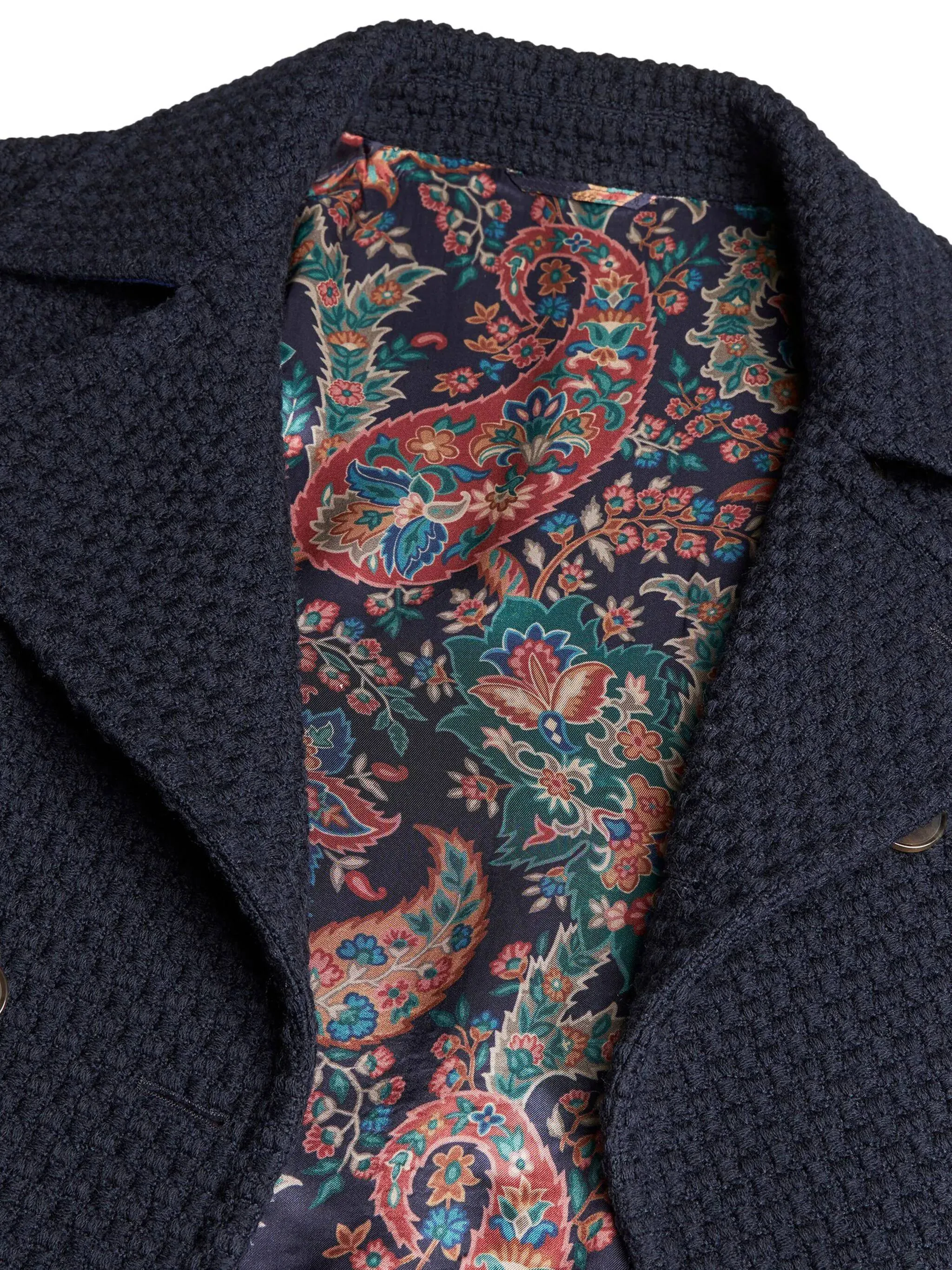 Midnight Blue Wool Double-Breasted Coat