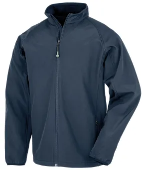 Navy - Men's recycled 2-layer printable softshell jacket