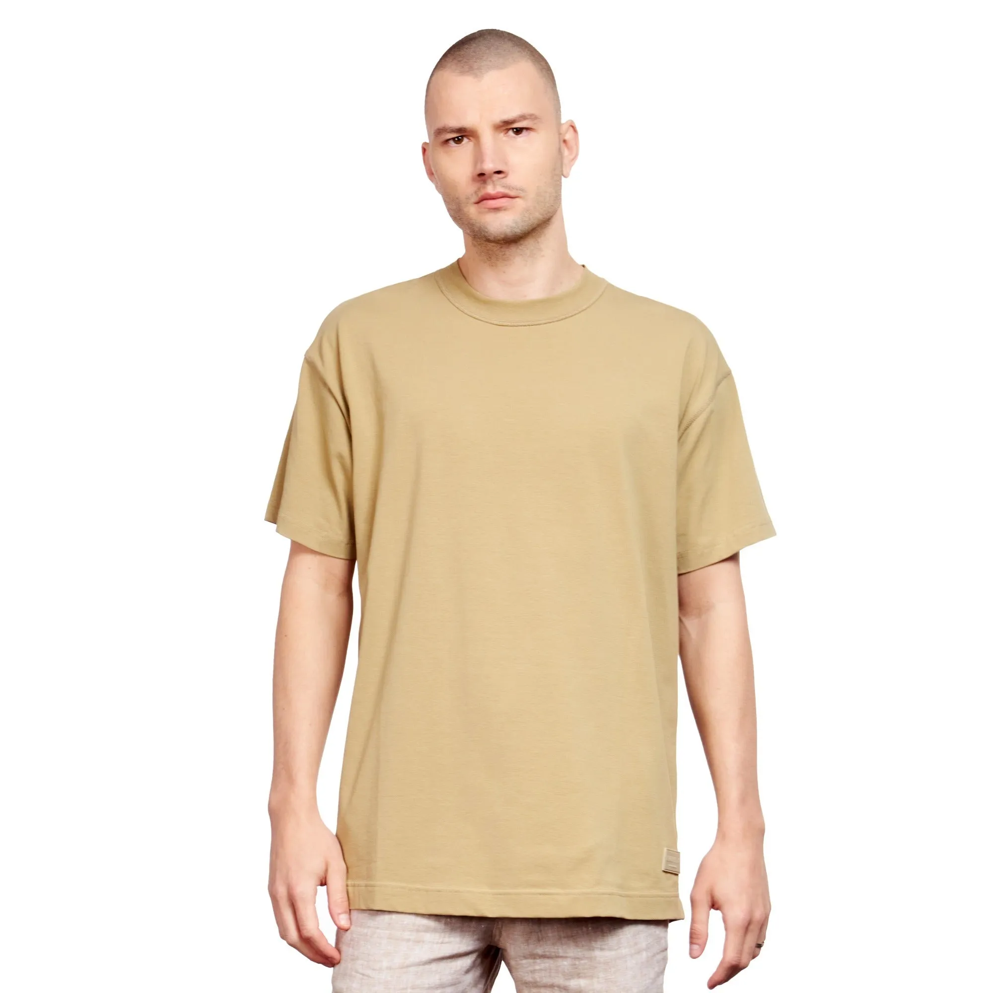 Oversized Crew Neck T-Shirt - Beige