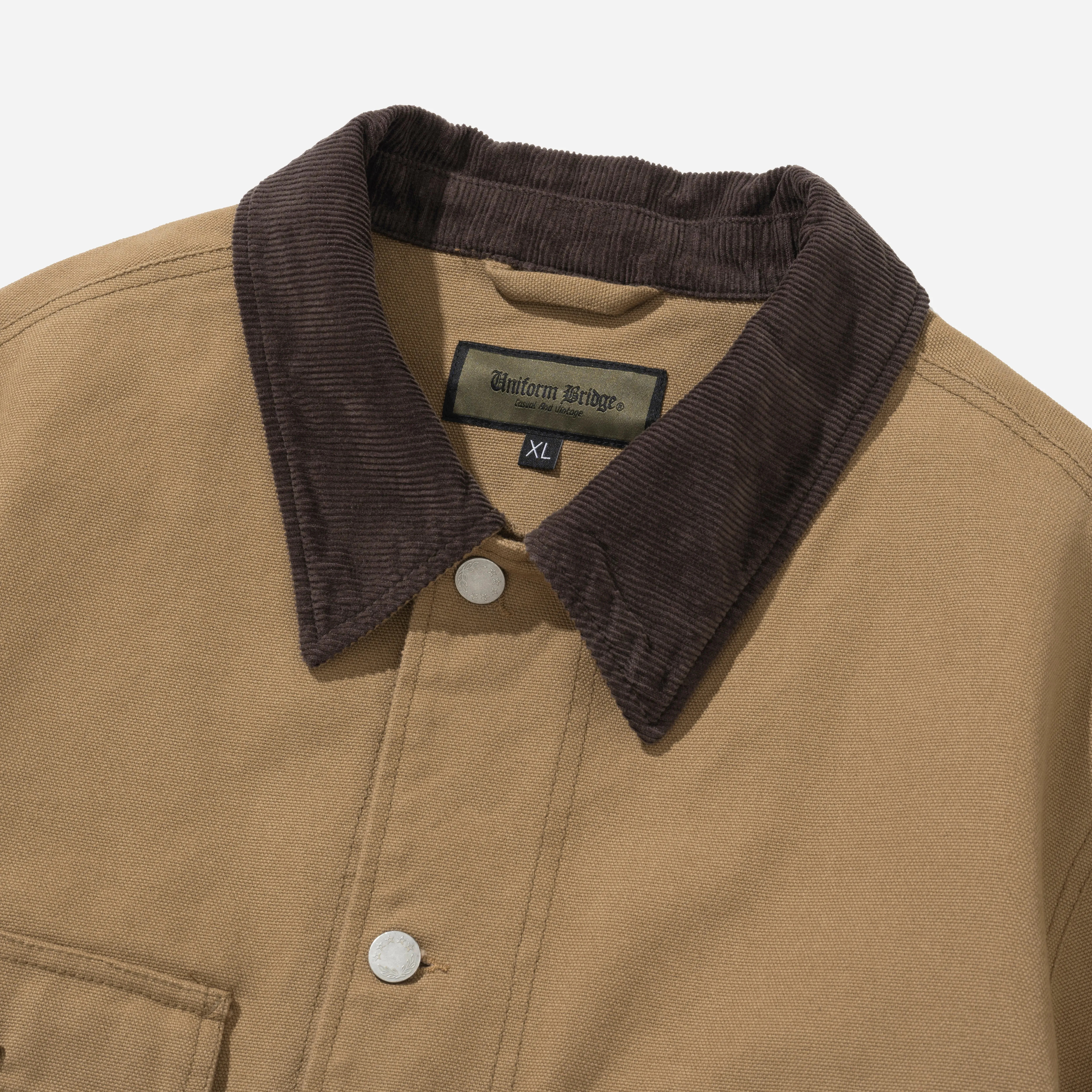 OXFORD COVERALL CHORE JACKET - BROWN