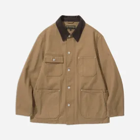 OXFORD COVERALL CHORE JACKET - BROWN