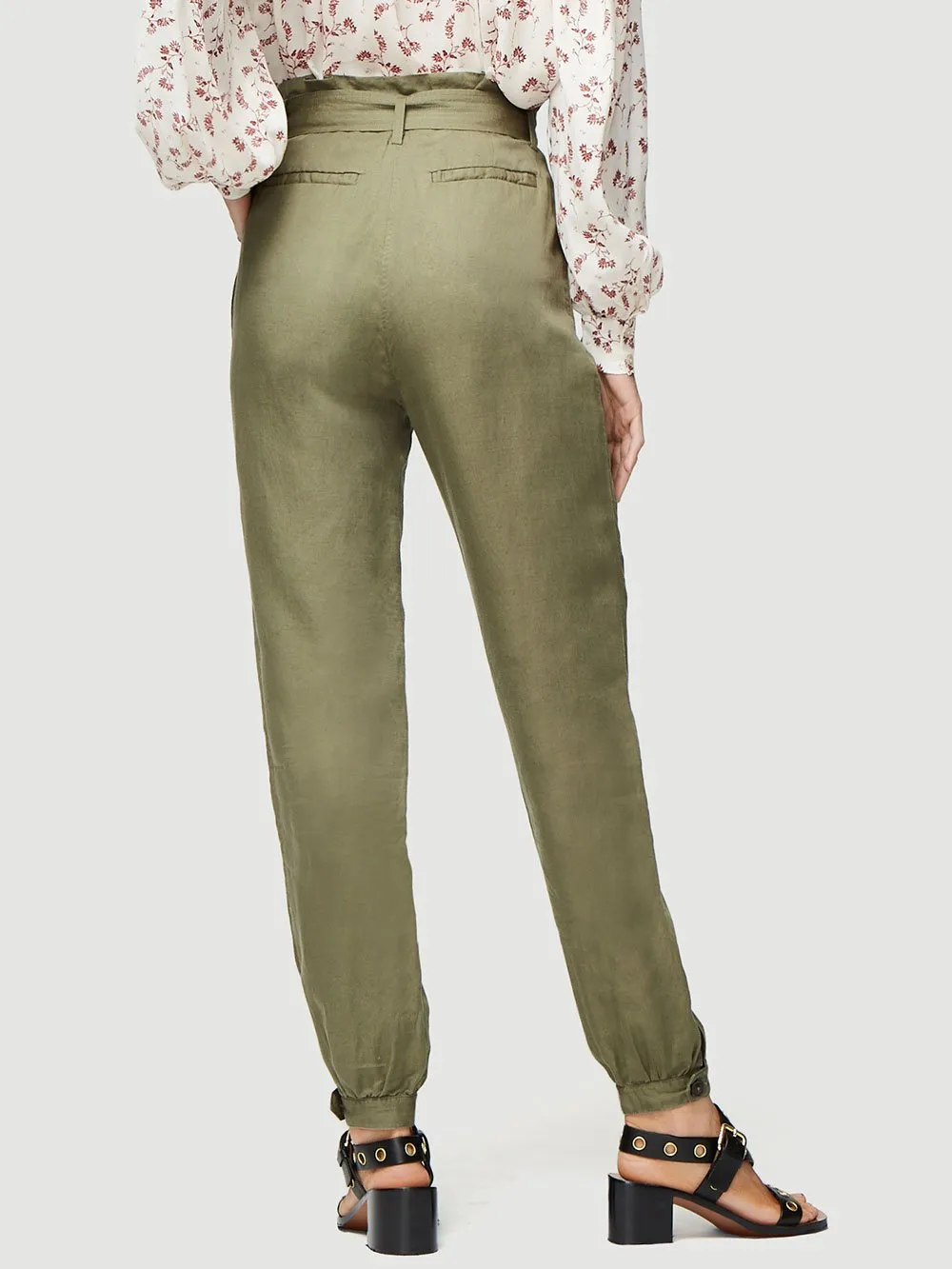 Paperbag Trouser -- Army Green