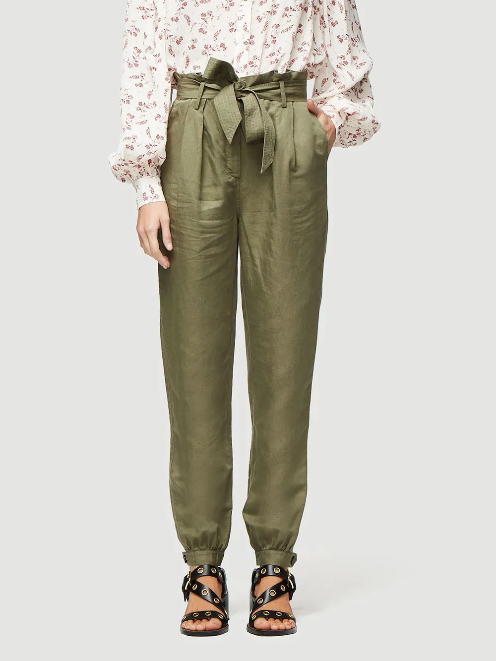 Paperbag Trouser -- Army Green