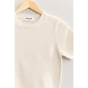 Quarter Knit Sweater - Cream