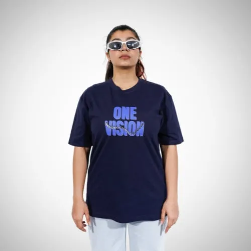 "One Vision" "Teddy" "True Love" Oversized Blue T-Shirt By DemonWear Combo Pack Of 3 for Her