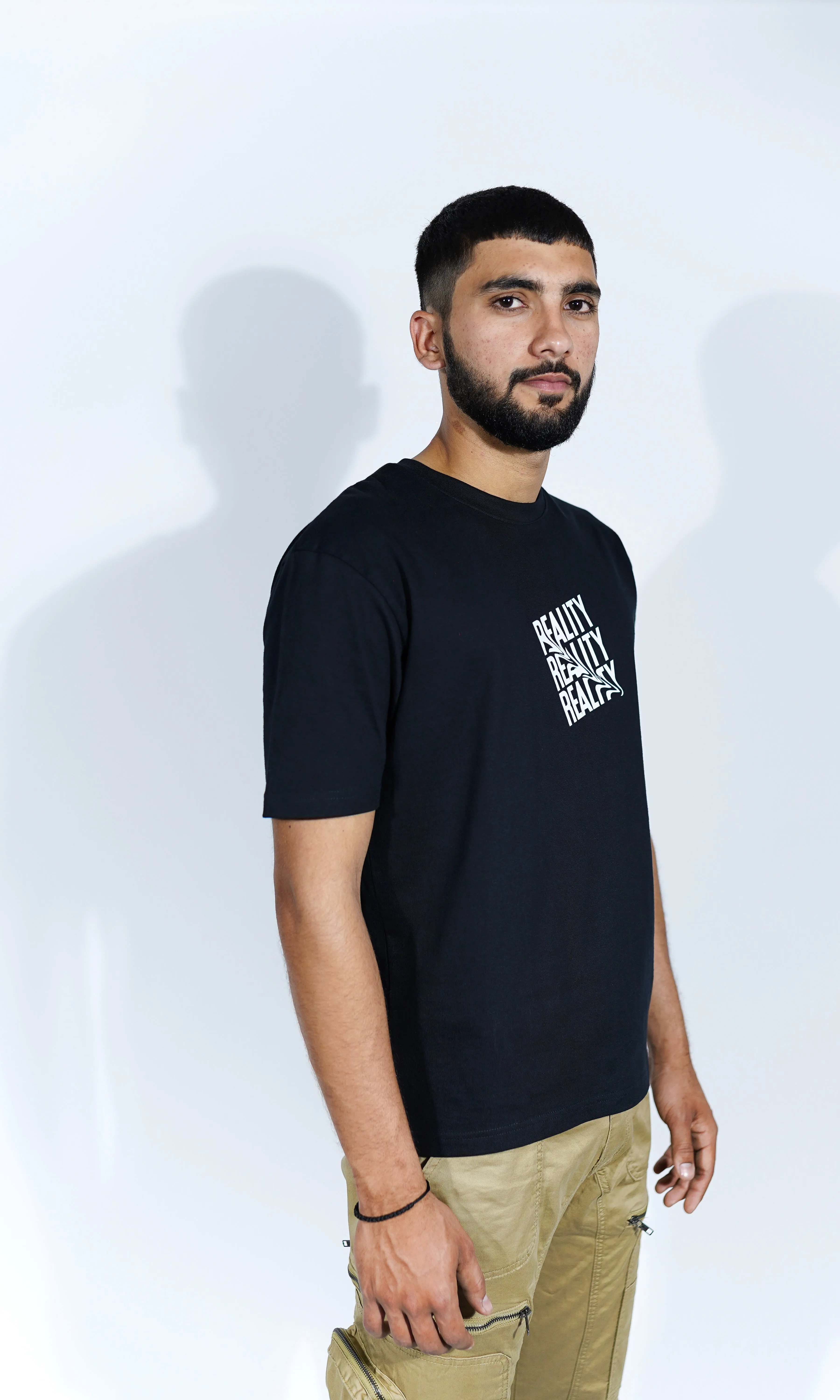 "Reality" Relaxed Black T-Shirt By DemonWear for Him