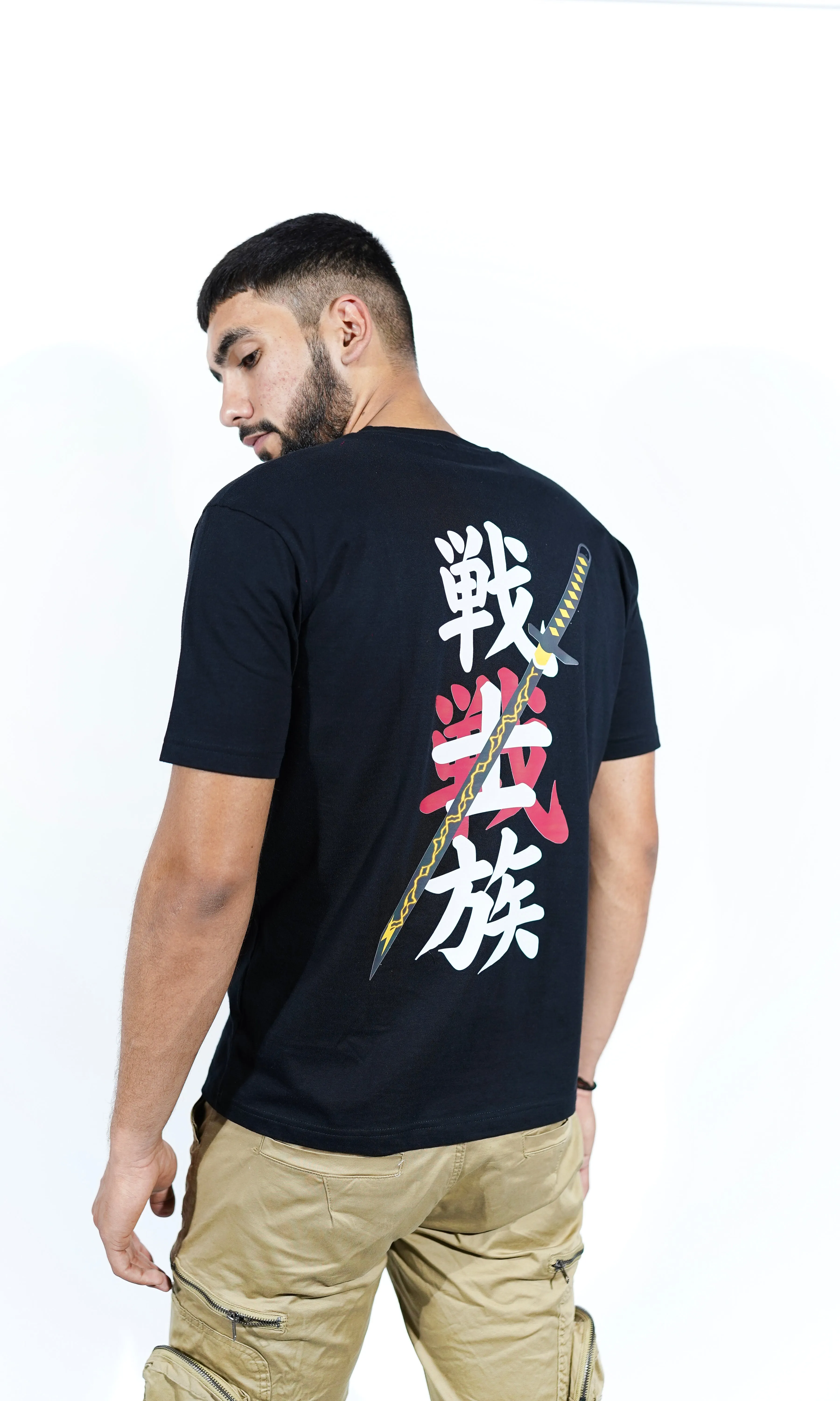 "Samurai" Relaxed Black T-Shirt By DemonWear for Him