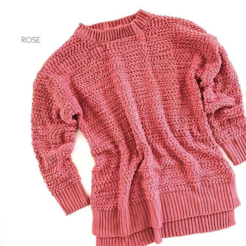 Ribbed Popcorn Sweater | S-XL