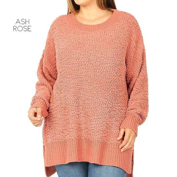 Ribbed Popcorn Sweater | S-XL