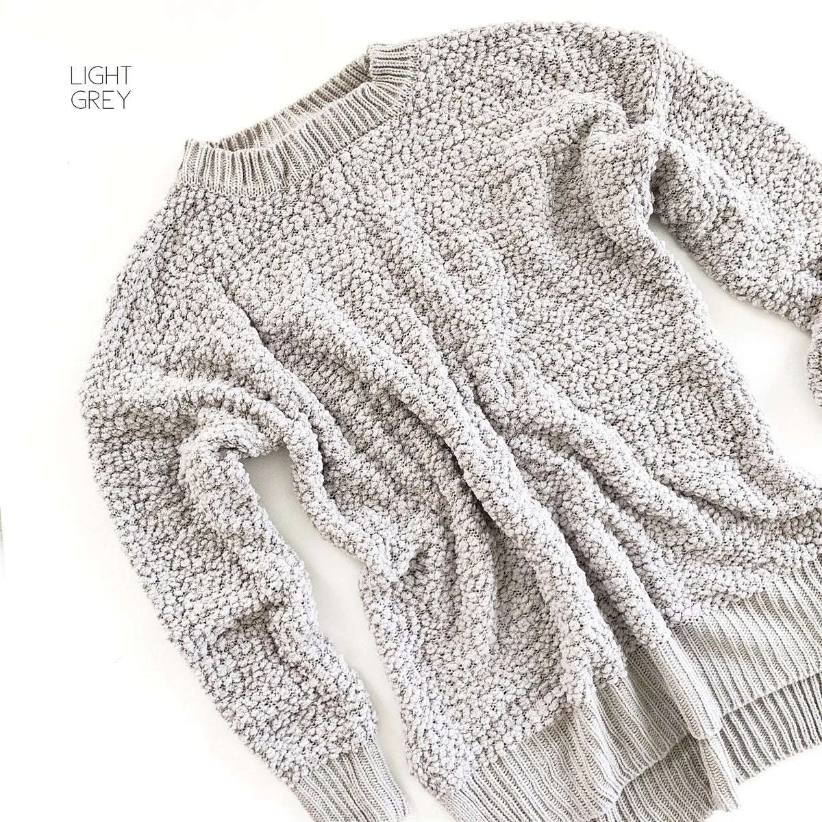 Ribbed Popcorn Sweater | S-XL