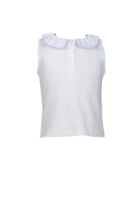 Ruffled Peter Pan Sleeveless Shirt