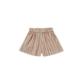 Rylee   Cru Paperbag Short - Rust Stone Stripe