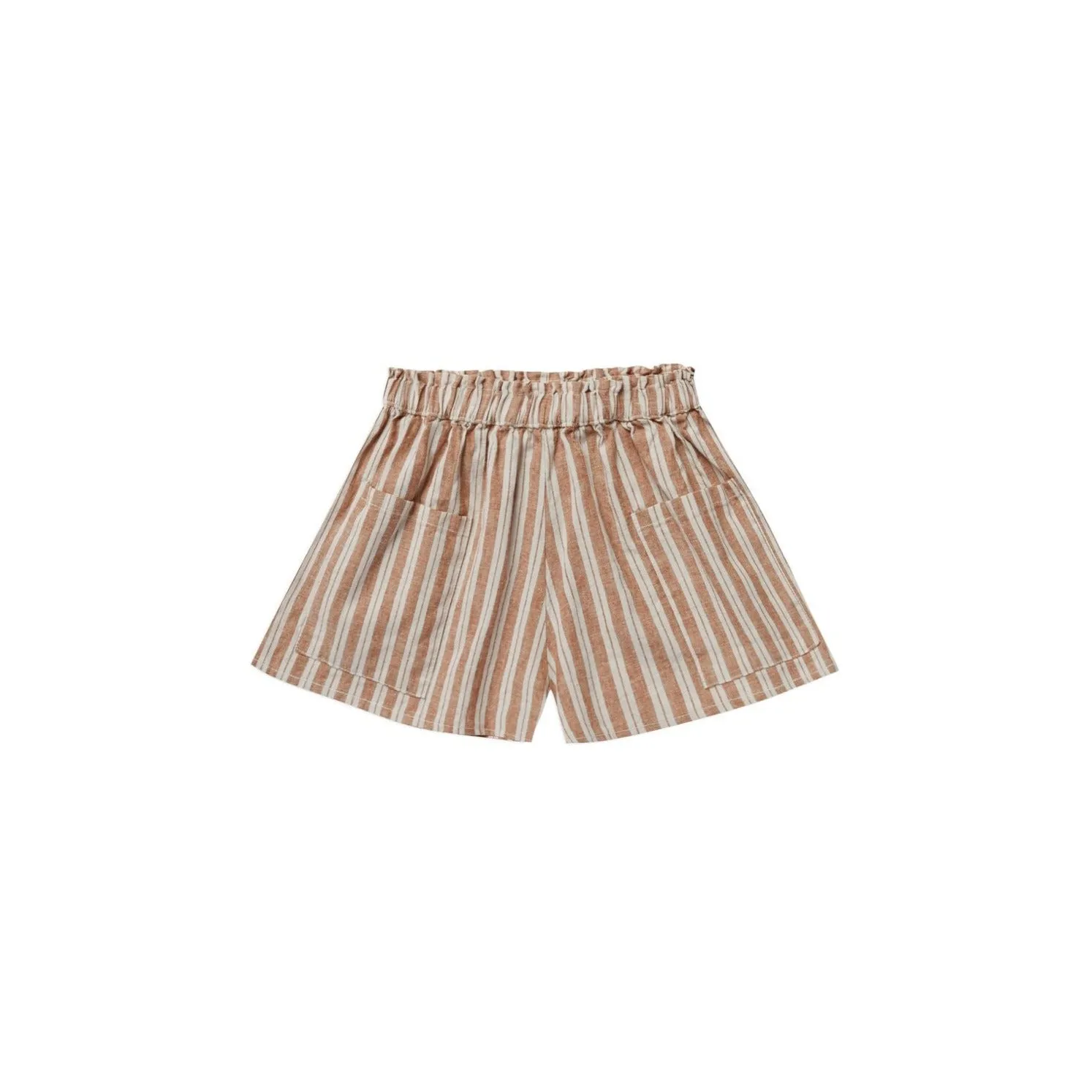 Rylee   Cru Paperbag Short - Rust Stone Stripe