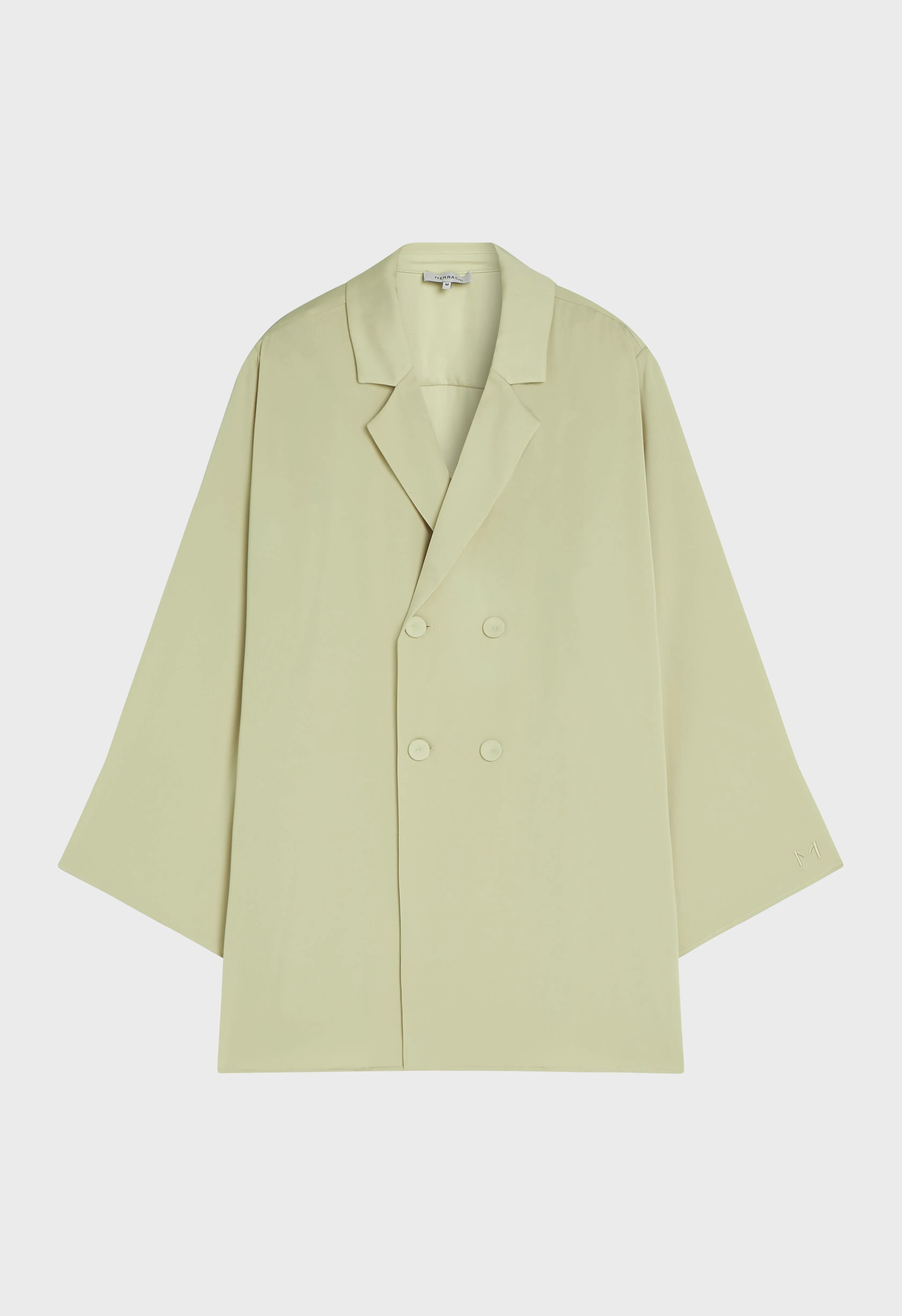 Satin Summer Blazer | Soft Khaki