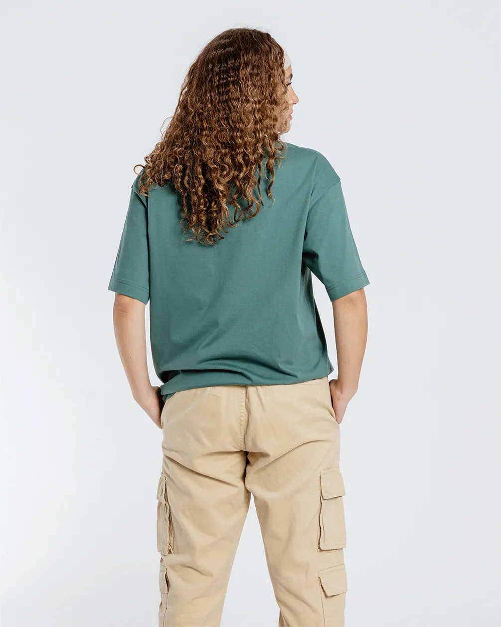 Sea Green Basic Oversized Tee