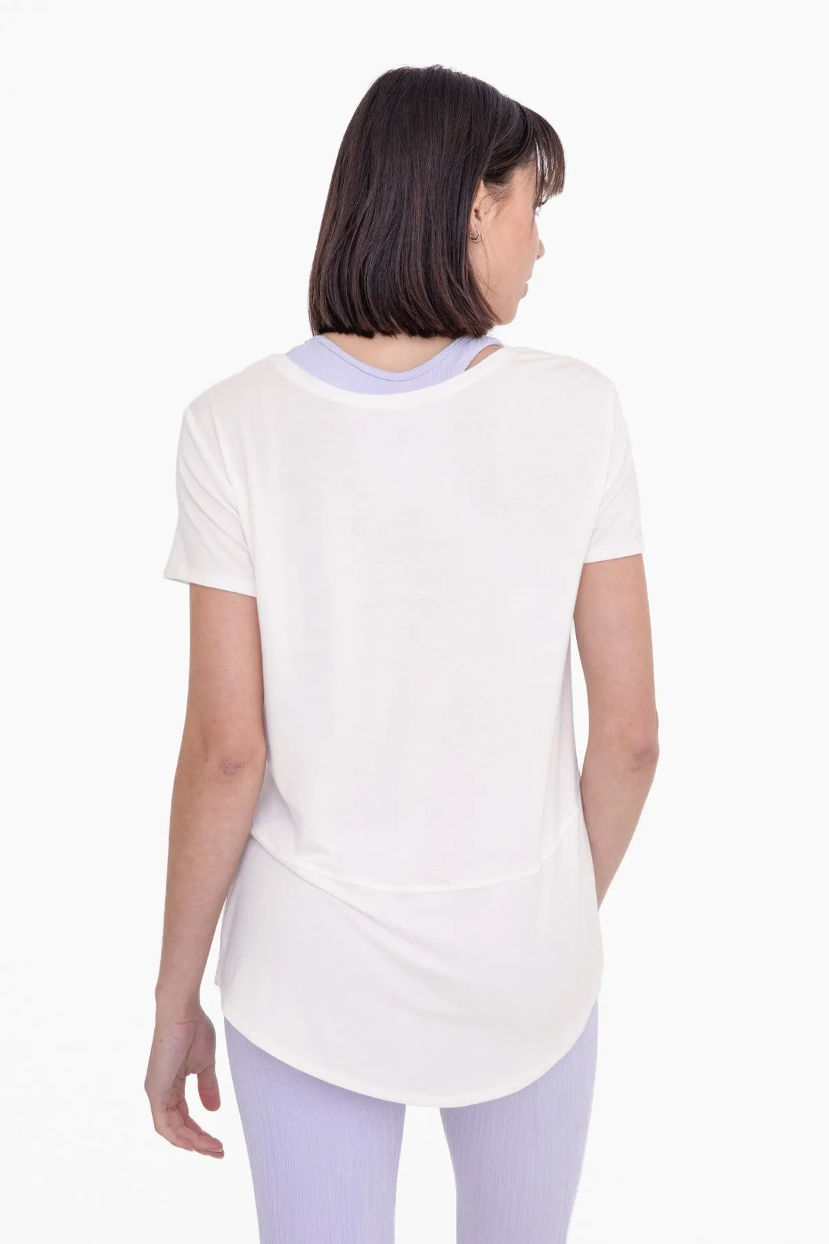 Short Sleeve High-Low Top | Mono B