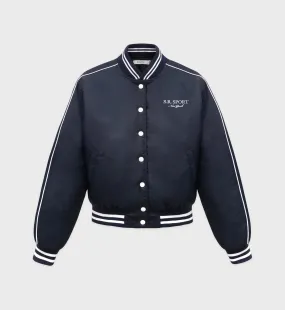 SR Sport Varsity Jacket - Navy/White